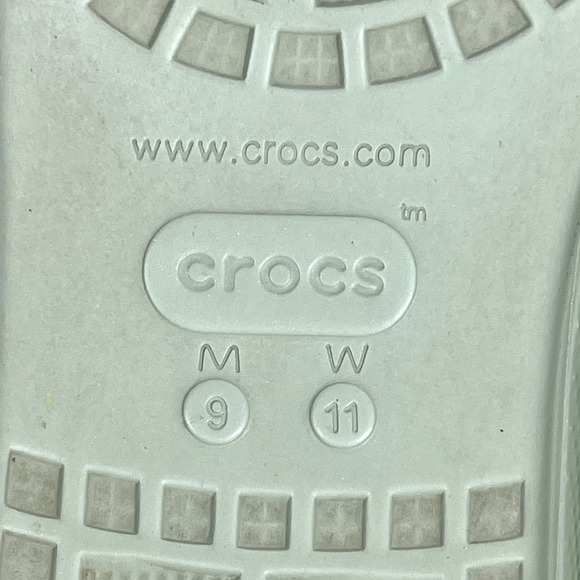 Crocs Crush Platform Slides‎ Sandals High Shine Light Green W11/M9 Chunky Shoes - Picture 4 of 13